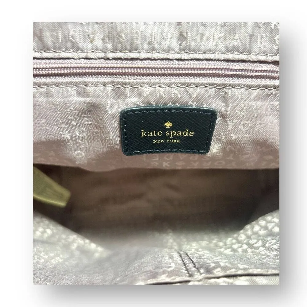 Kate Spade Small Tote Bag Rose Gold Glitter Bow Accent Designer Purse Handbag - Image 10