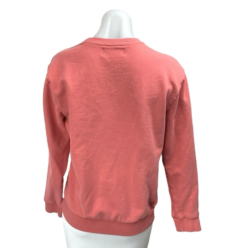 Tailored Athlete Orange Red Long Sleeve Crew Neck Sweatshirt Sweater Top Sz M Size M - Image 2