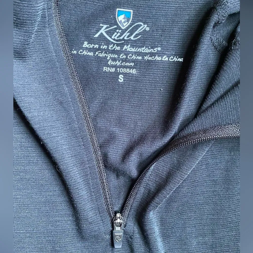 Kuhl 1/4 Zip Base-layer Long Sleeve Thin Knit Sweatshirt Size Small - Image 5