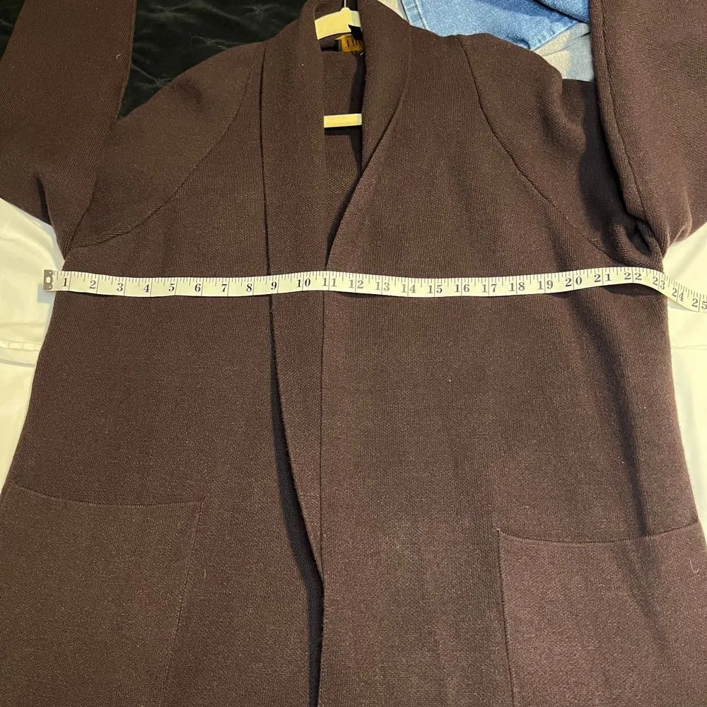 Truth by Republic Womens M Brown Cardigan Coat Shawl Collar Pockets Duster
Heavy Size M - Image 5