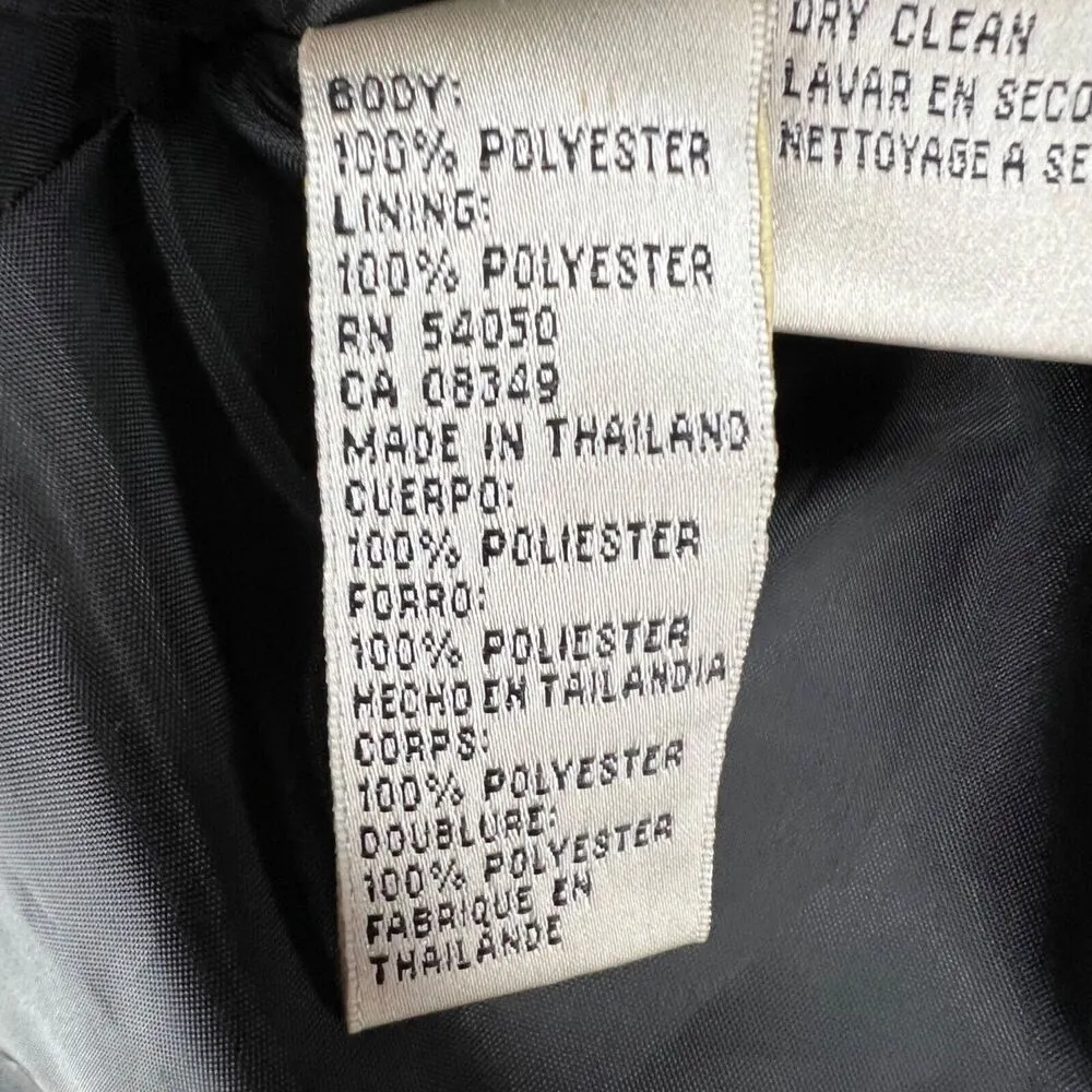 Evan Picone Blazer Womens 12 Black Two Button Lined Career Timeless Minimalist - Image 12