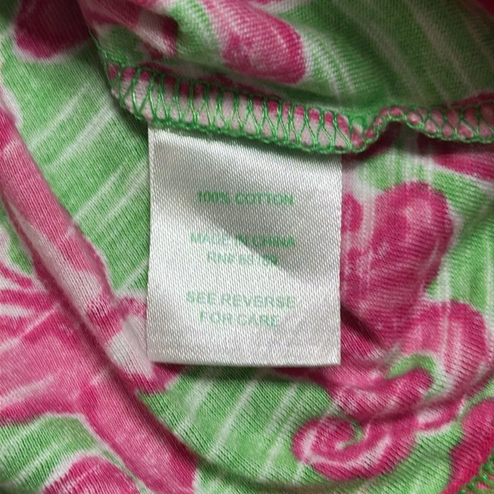 Lilly Pulitzer Carolyn Cotton Dress‎ Pink Green Size XS - Image 12