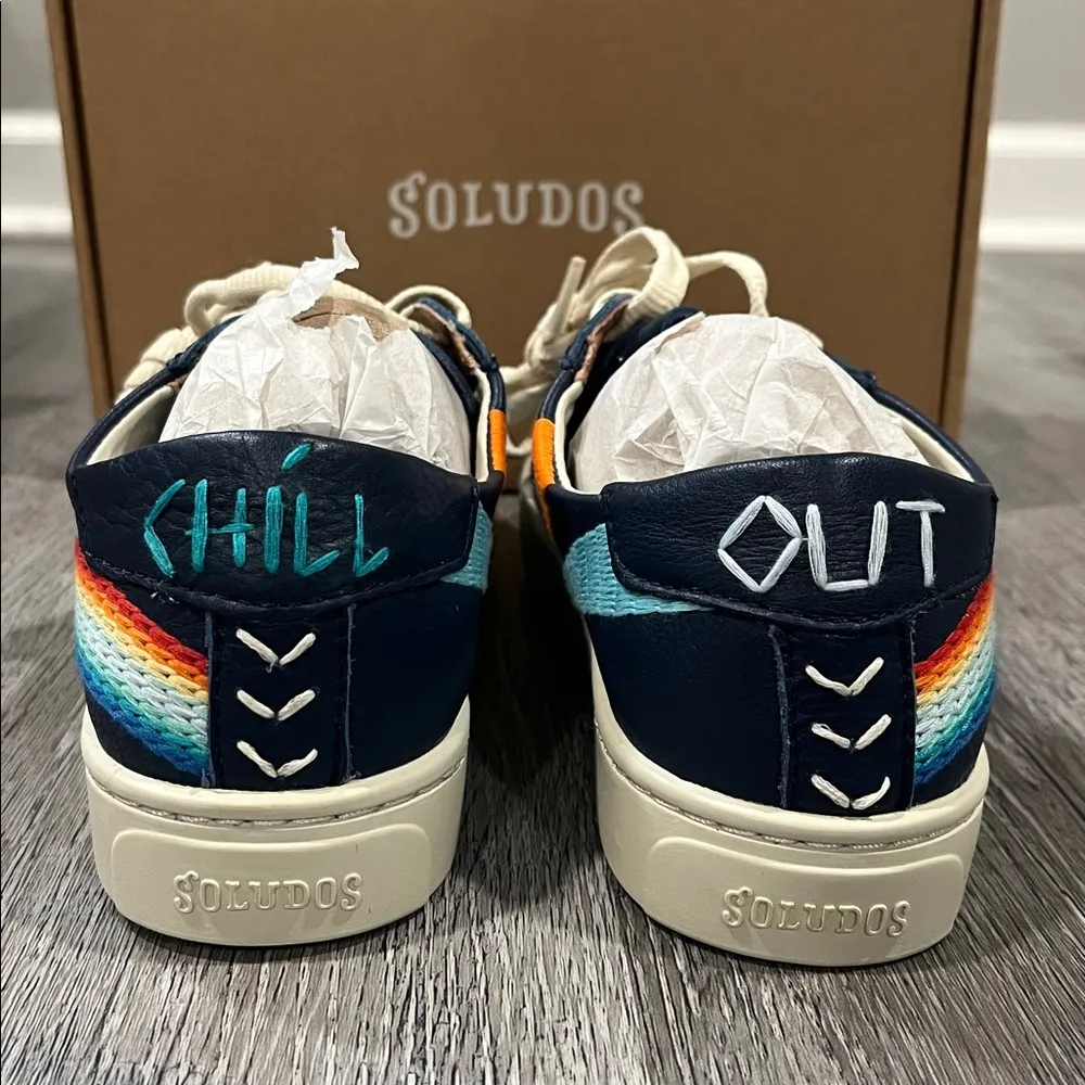 Soludos Rainbow Wave “Chill Out” Sneaker NIB Blue Size 8 - Image 5