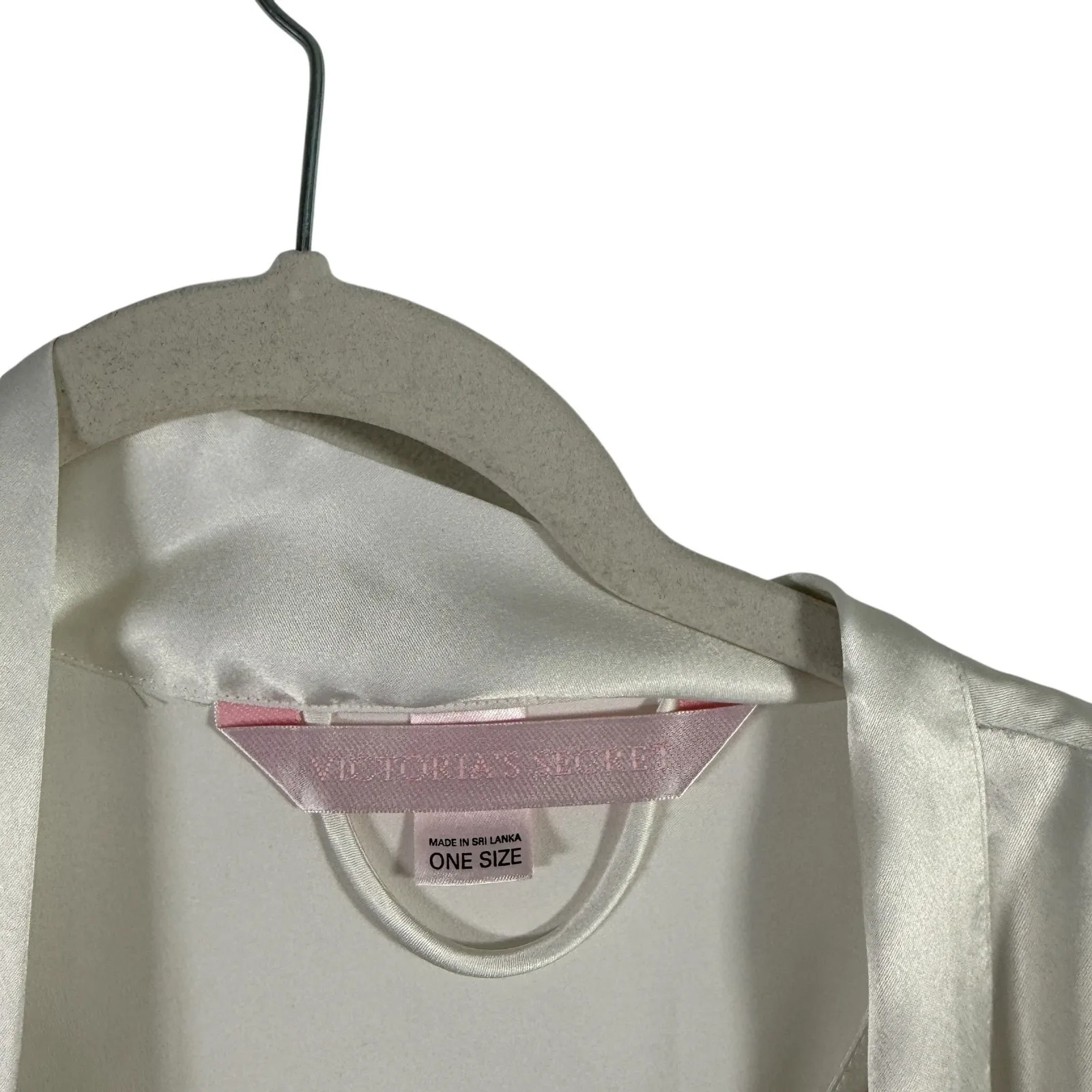 Victoria's Secret Vtg Y2K White Beaded Lace Satin Lingerie Robe Set Bride Honeym - Image 2