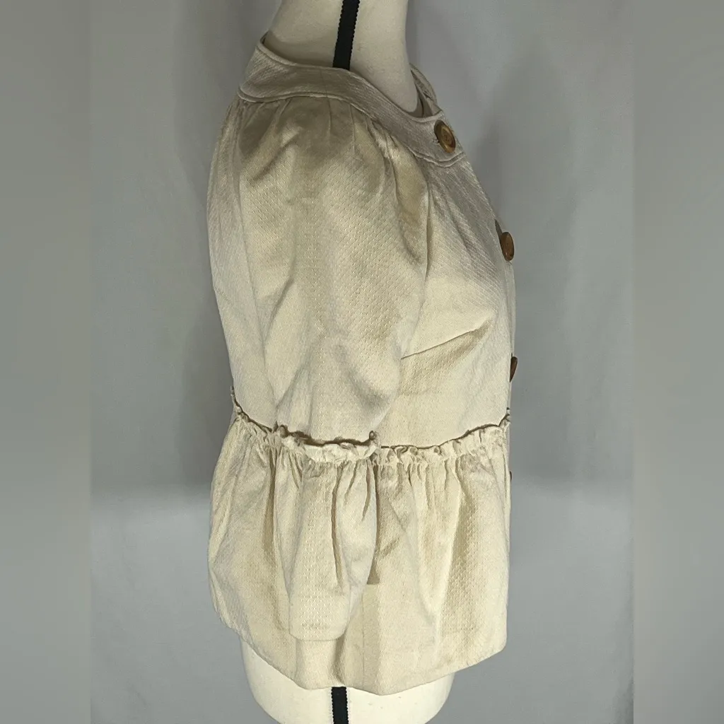 Calvin Klein Round Neckline Ruffled Sleeves Peplum Style Women’s Jacket - Image 5