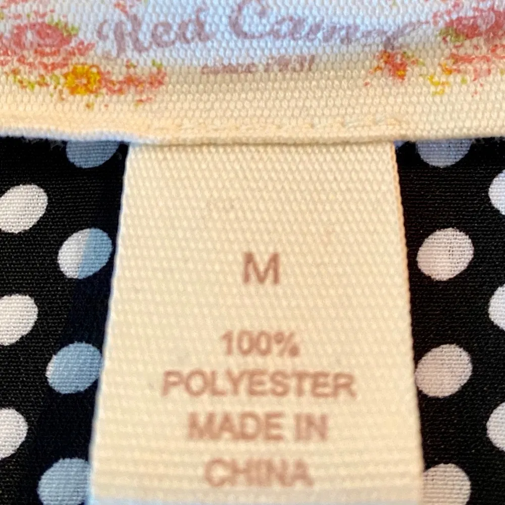 Red Camel Black and White Polkadot Blouse - Image 4