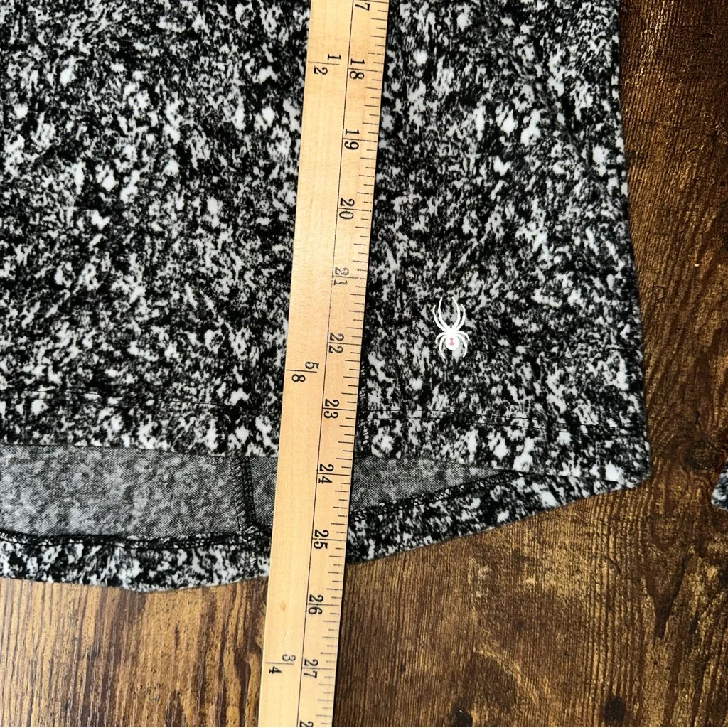 Spyder Active Top Women's Medium Black Fleece Half Zip Printed Pullover - Image 7