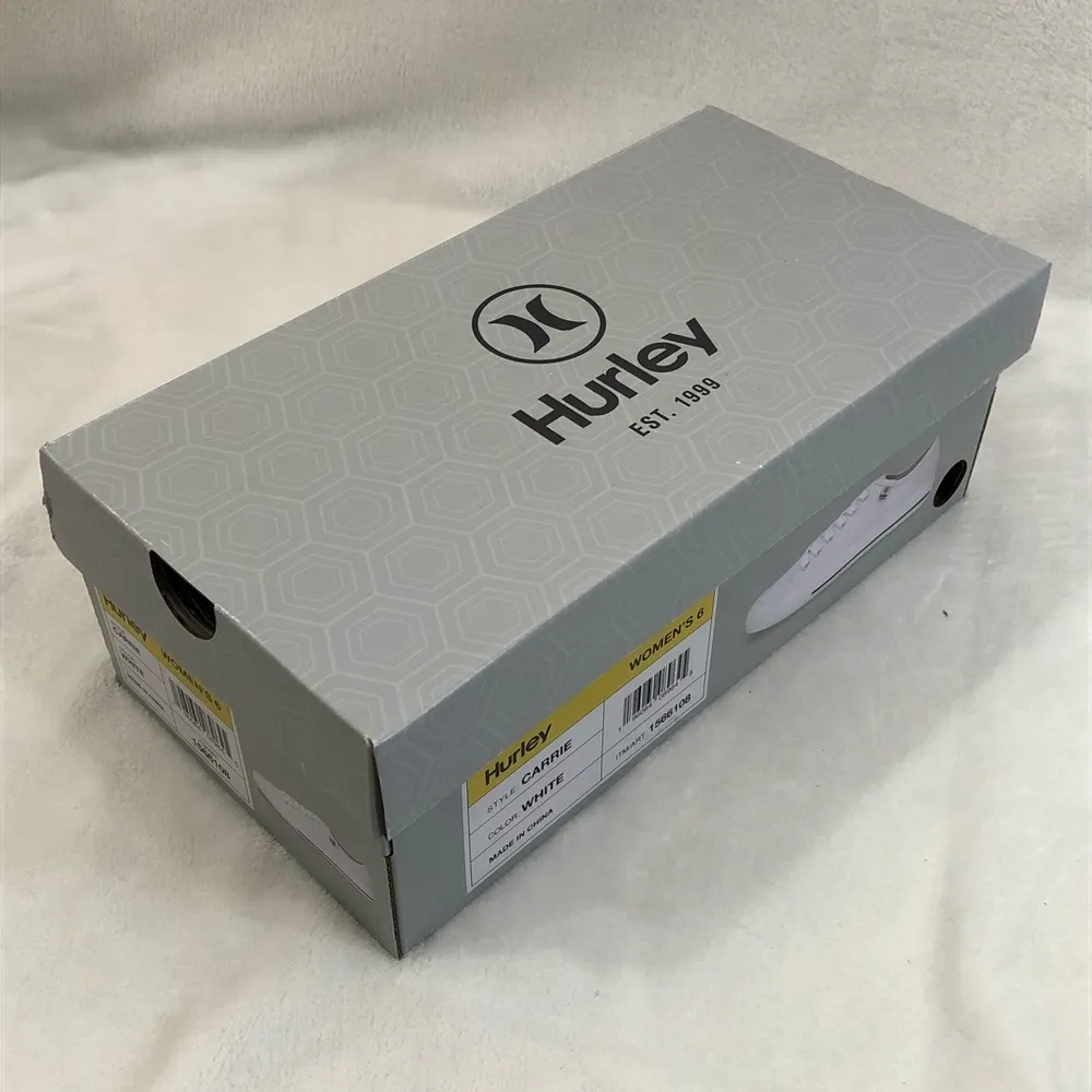 Hurley Carrie Lightweight White Low Top Lace Up Canvas Sneakers Shoes Womens 6. - Image 12