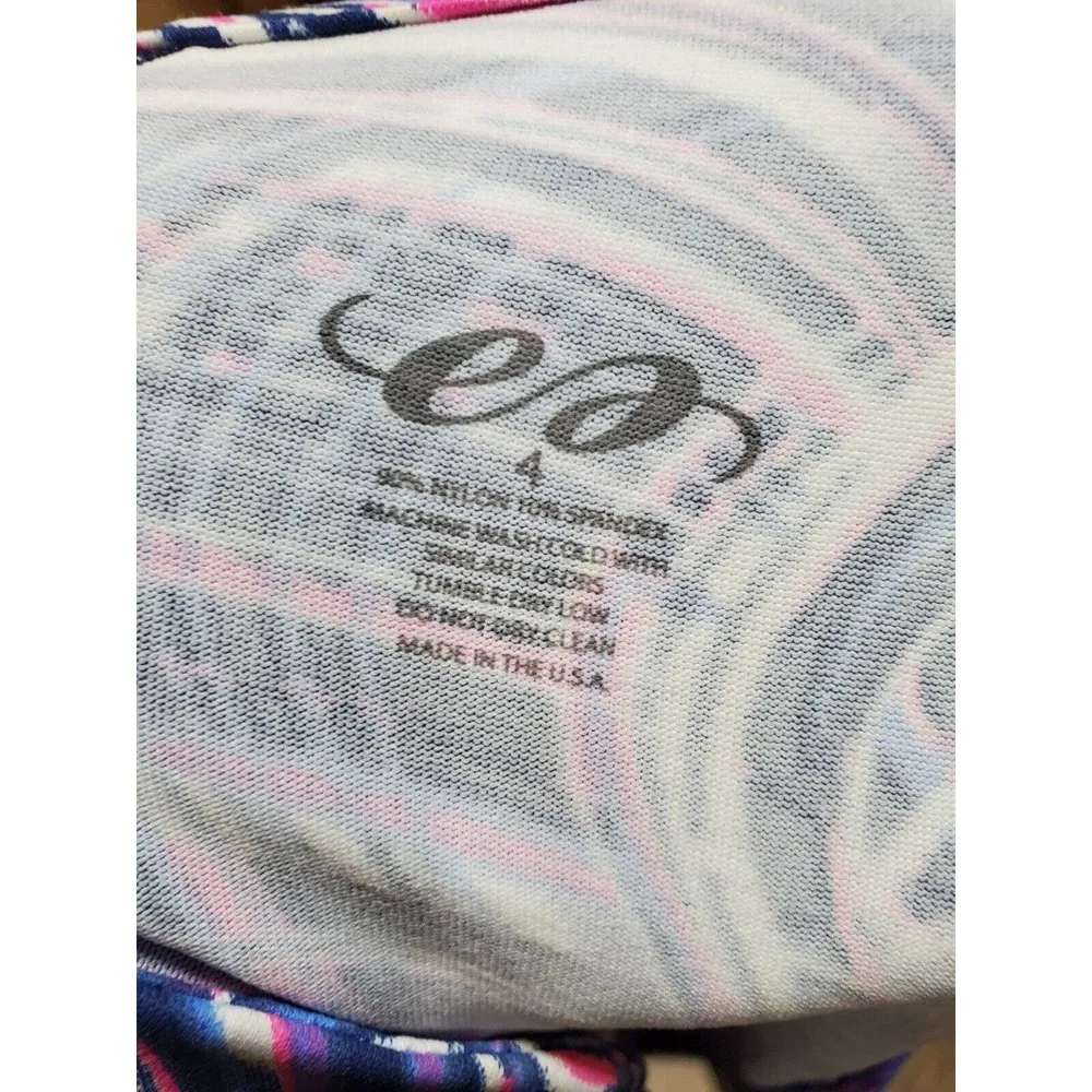 EA Multicolor Women's Nylon High Neck Sleeveless Ruffle Knee Length Dress Size 4 - Image 9