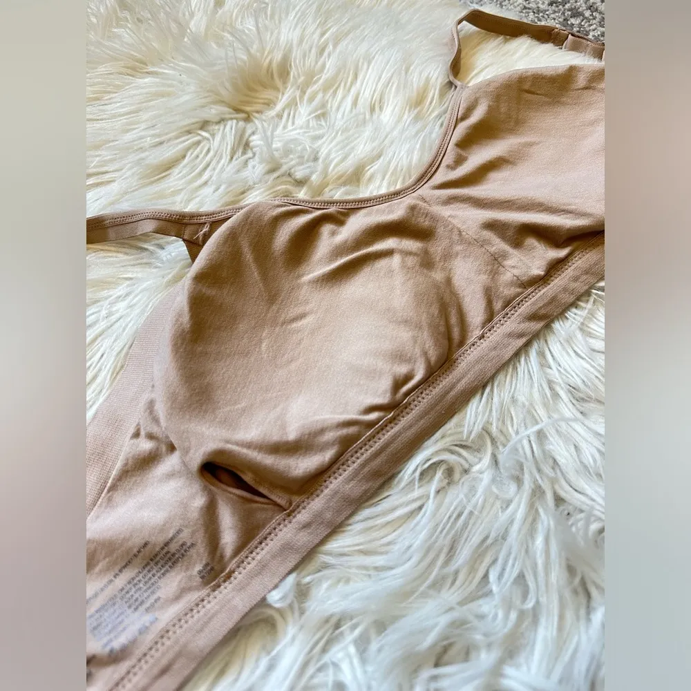 Lightly padded comfort stretch bra Tan Size M - Image 7