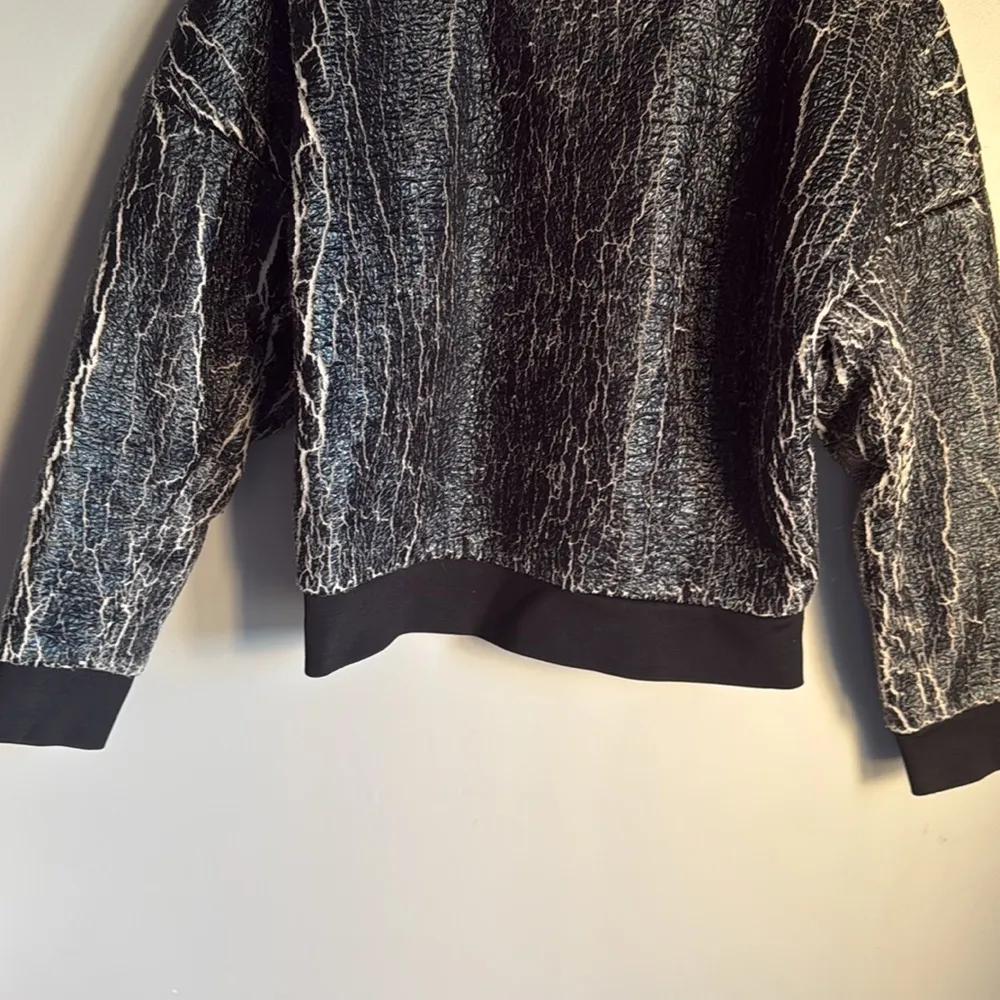 3.1 PHILLIP LIM Coated Crackle Sweatshirt XS - Image 7