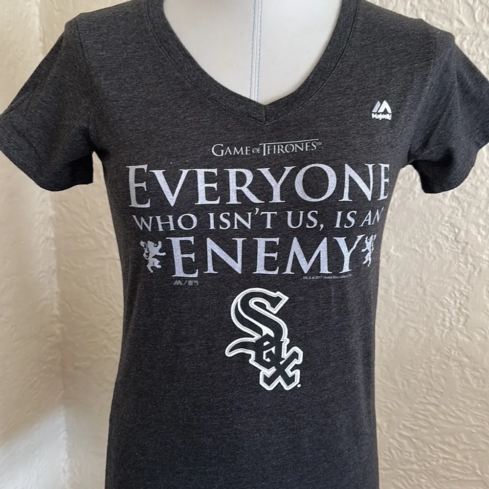 Chicago White Sox MLB Game of Thrones Gray Silver T-Shirt Everyone is an Enemy M - Image 2