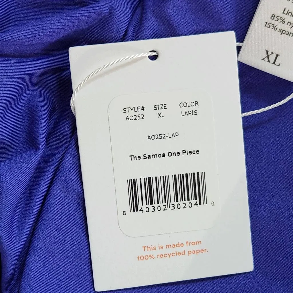Andie Indigo One-Piece Swimsuit NWT XL Andie One Piece Swimwear with Cutout - Image 10