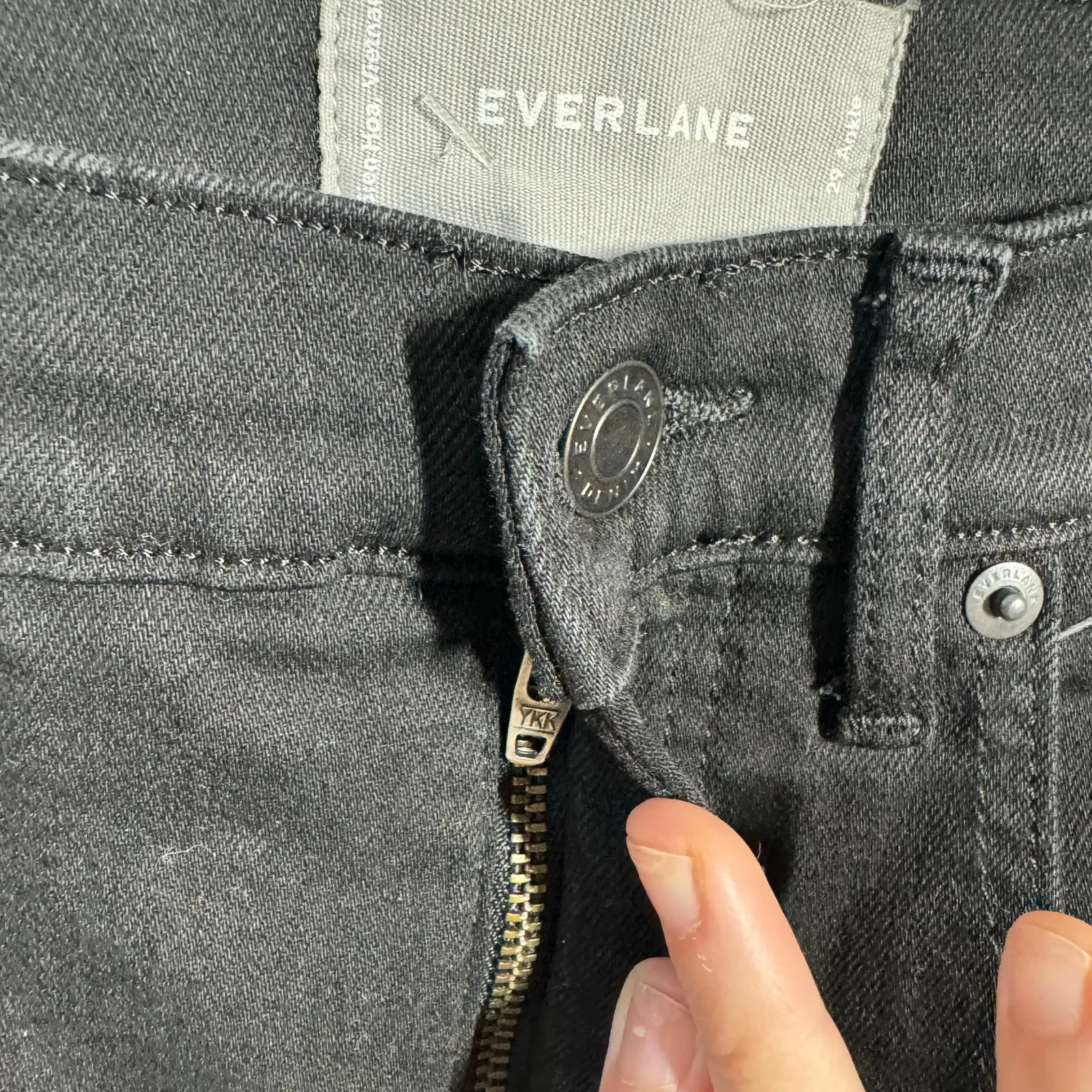 Everlane Ankle Jean Women 29 Black Straight Skinny Minimal Modest Closet Staple - Image 8