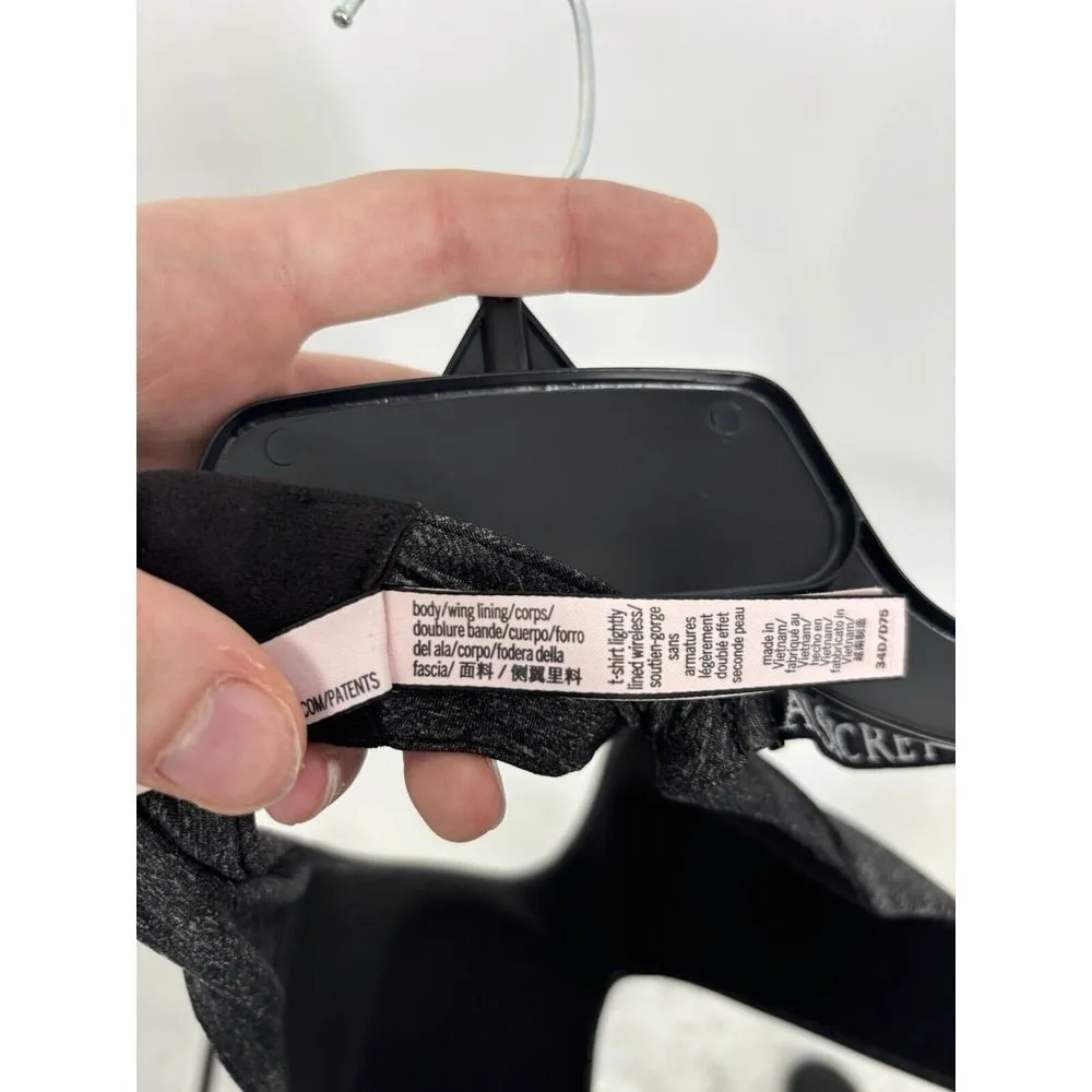 Victoria's Secret Body Wing Lining T Shirt Lightly Lined Heathered Grey Size 34D - Image 5