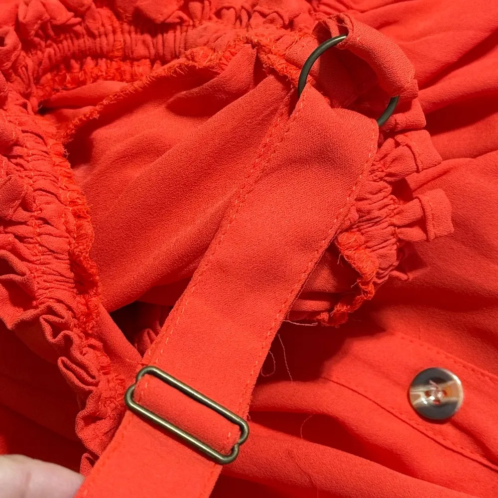 Speed Limit MPH women’s size 3X red tomato pullover cold shoulder blouse adjusts Orange - Image 13