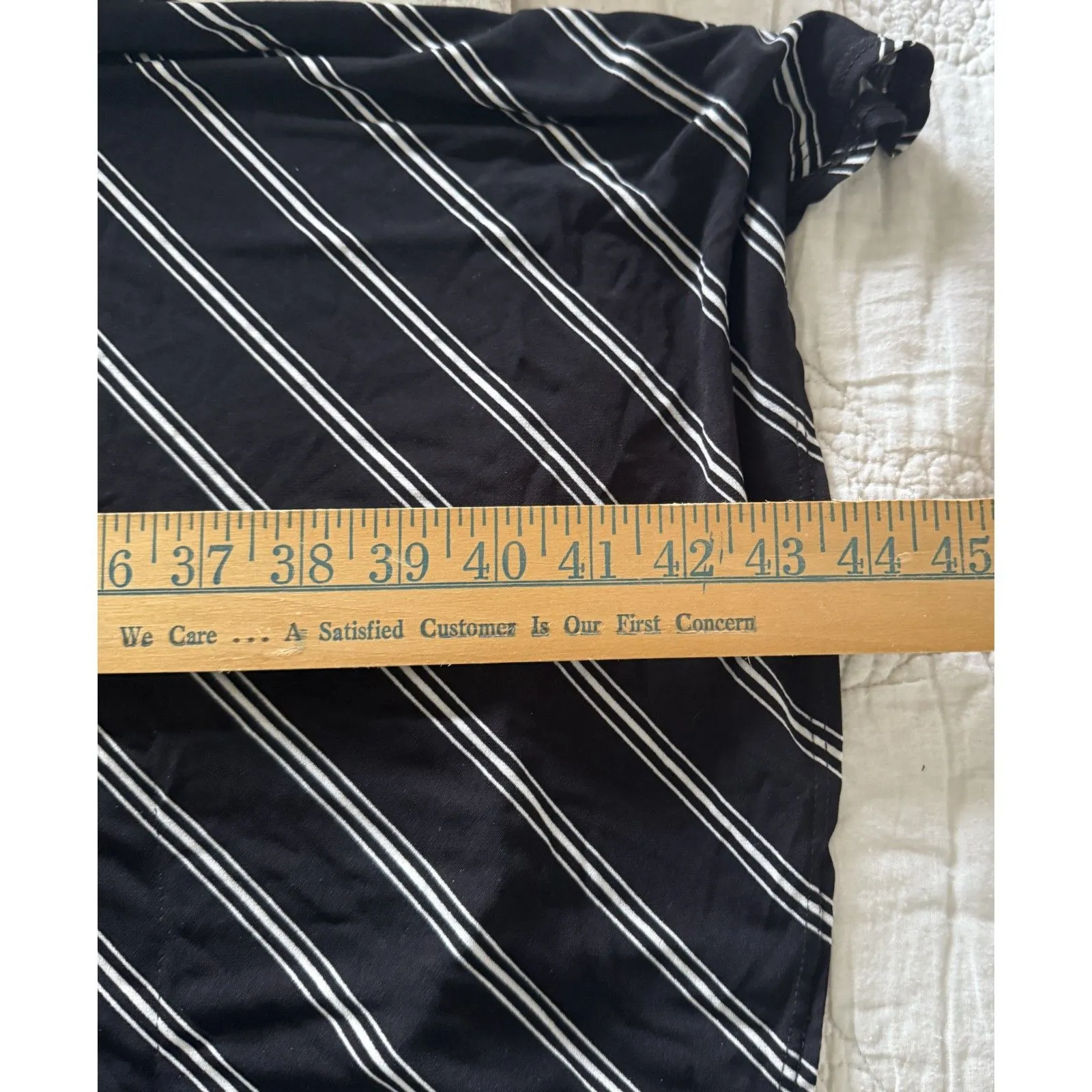 Susan Graver Striped Liquid Knit V Neck Scarf Top Flowing Silhouette Blouse 2X - Image 8