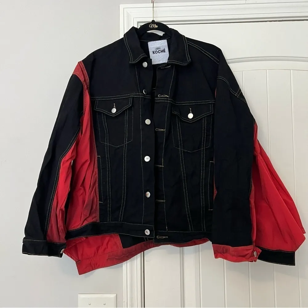 Koché Black Oversized Denim Jacket - Image 4