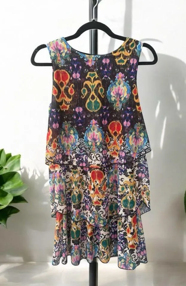 Desigual Florencia Tiered Dress Small - Image 2