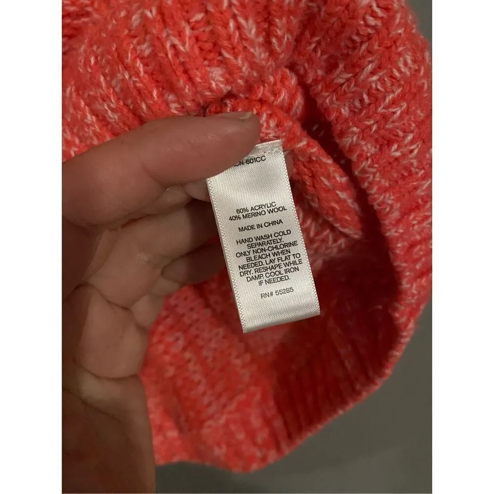 Express Pink Wool Knit 3/4 Sleeve Scoop Neck Sweater Size Medium - Image 5