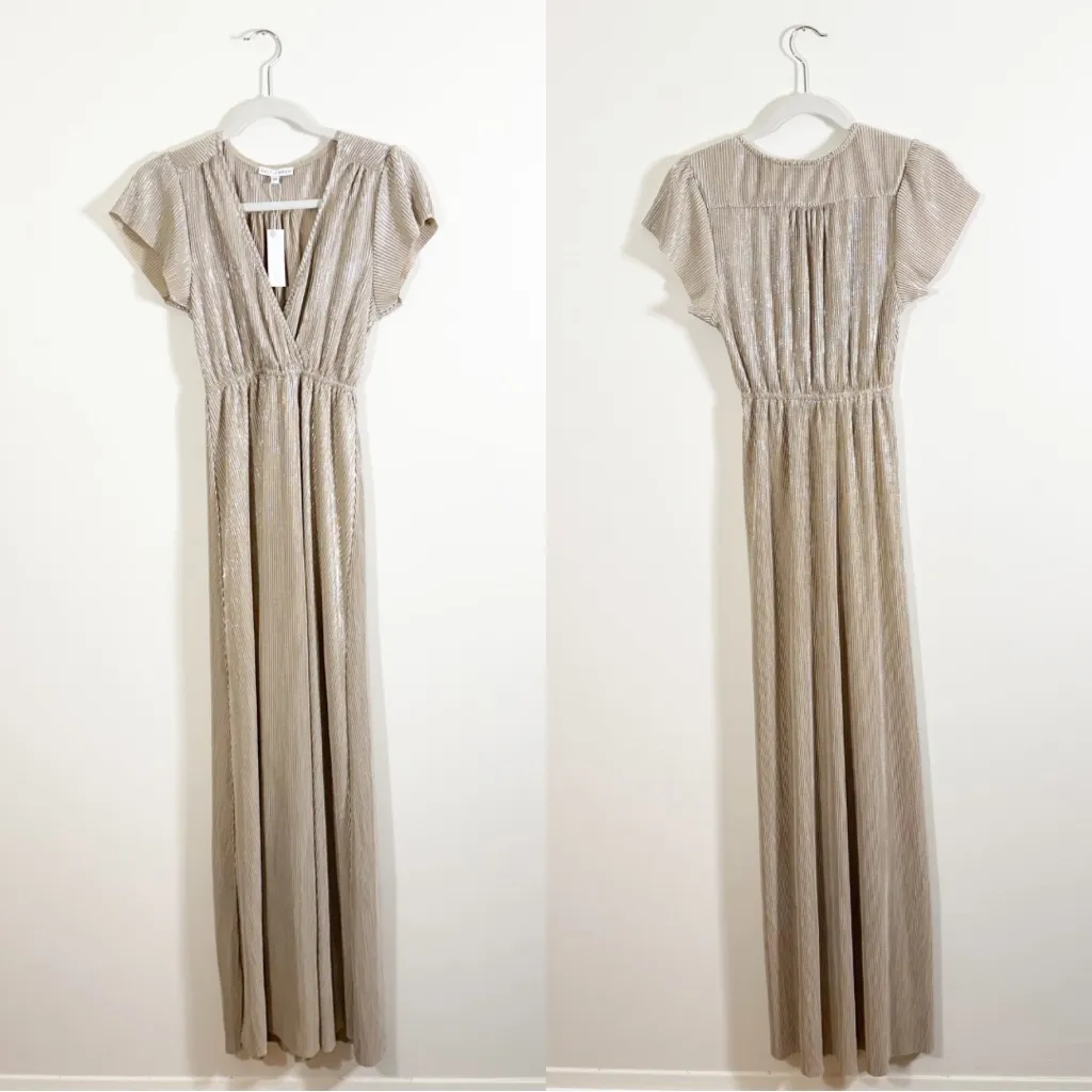 NWT Baltic Born Athena Gold Maxi Dress Metallic XS - Image 3