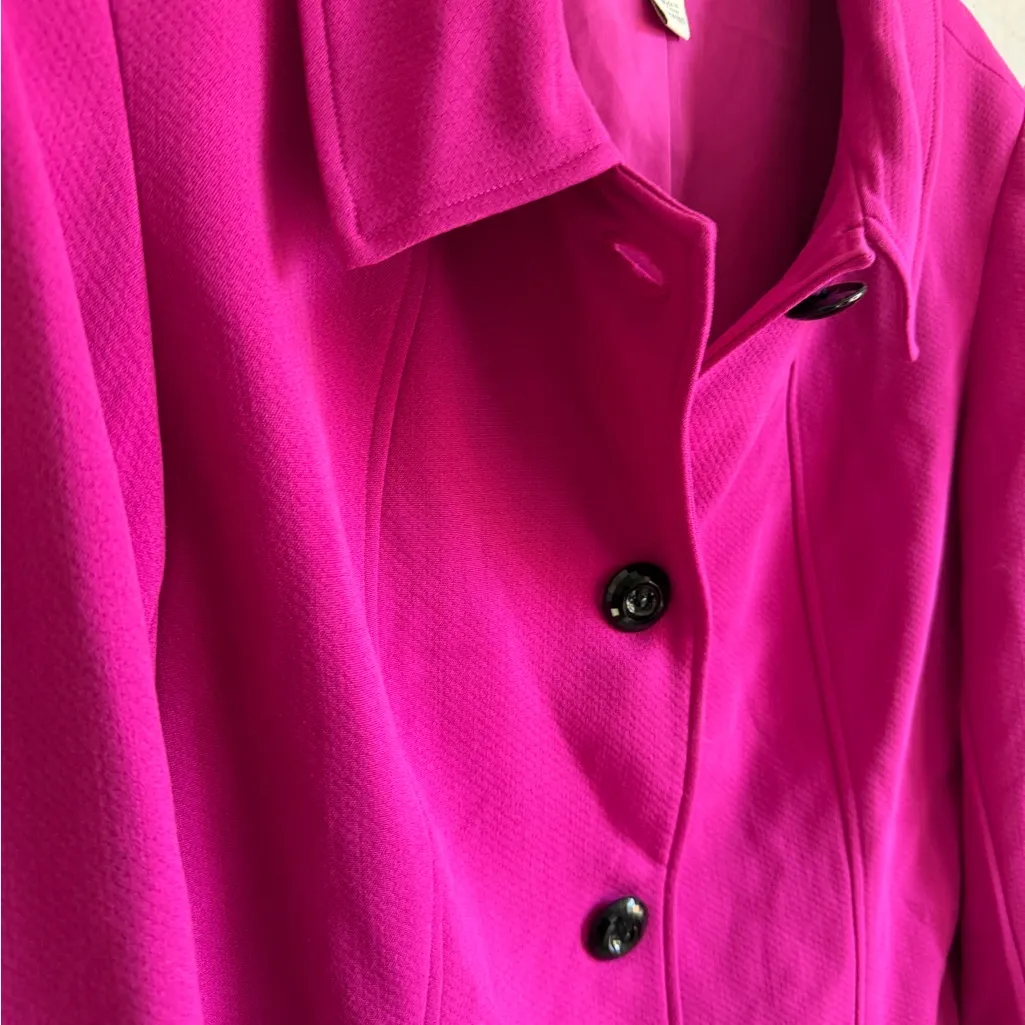 Appleseed’s Fuscia Pink Large Button Structured Blazer Style Jacket Womens 16 - Image 2