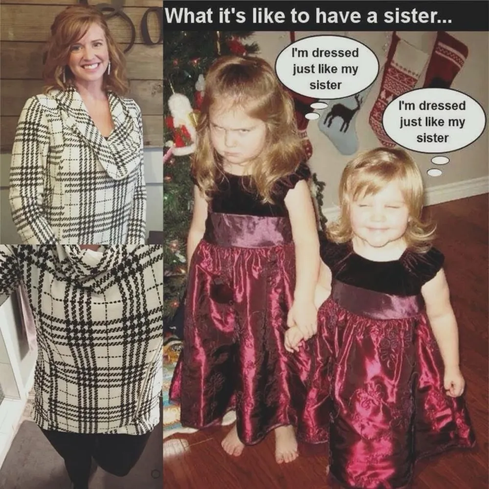 My Beloved  High Low Zip Jacket Black/White Plaid Size L EUC - Image 7