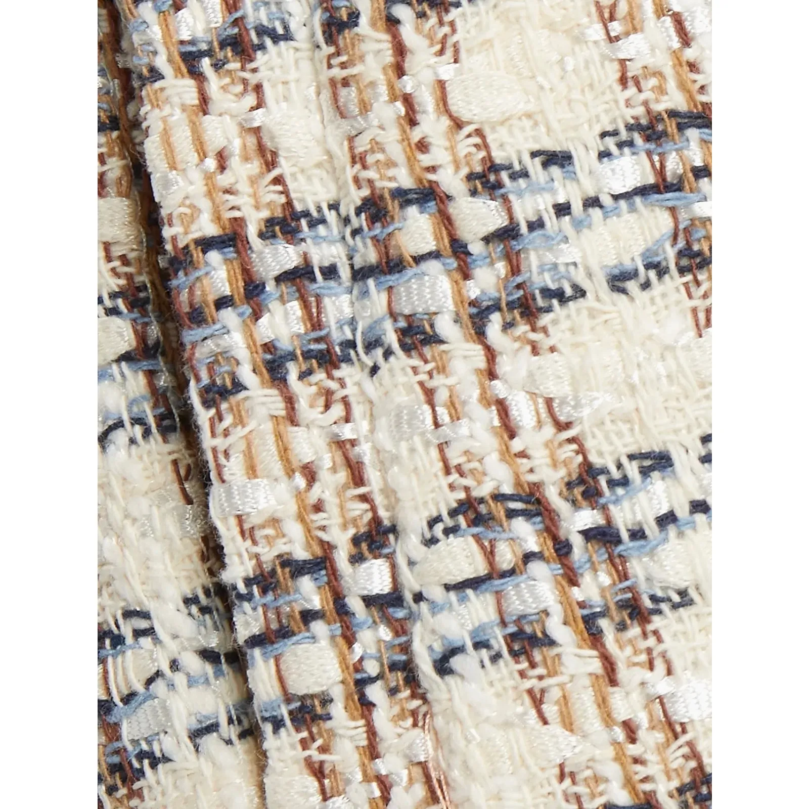 NEW NWT Veronica Beard Roman Skirt Ivory/ Camel Tweed Size 2 - Image 6