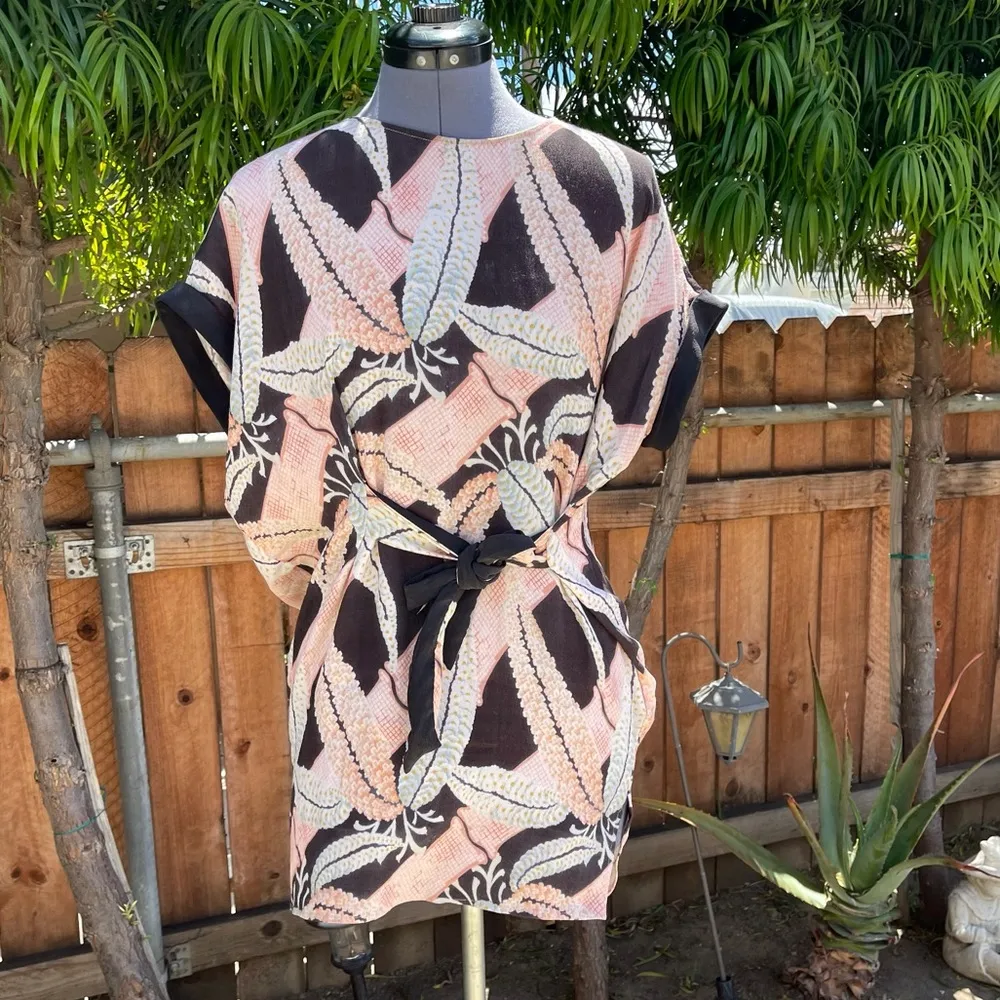 All Saints Sonny Fuji Tie Waist Dress size 0 - Image 11