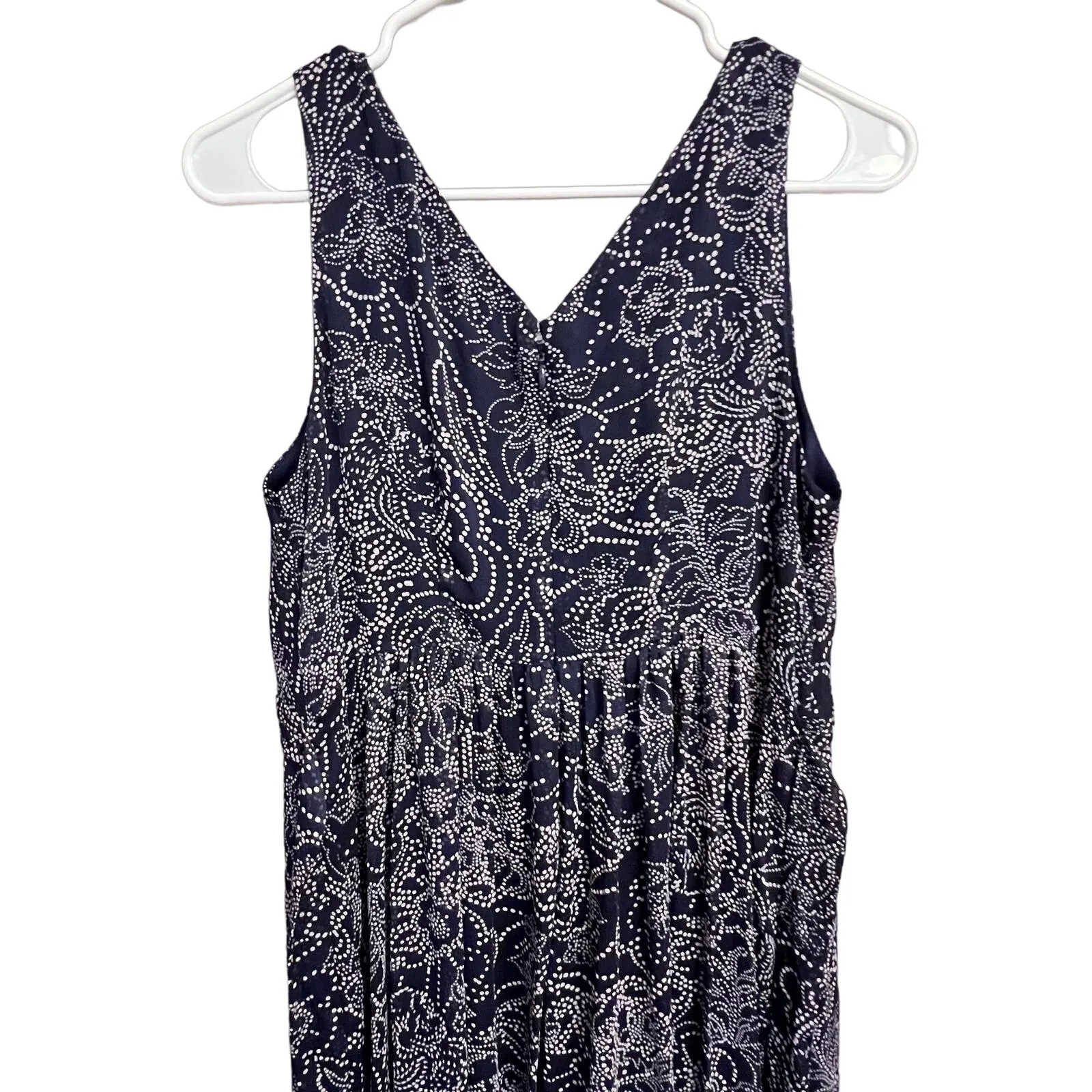 Motherhood Maternity Navy Blue Chiffon Maxi Dress V Neck Size Medium - Image 11