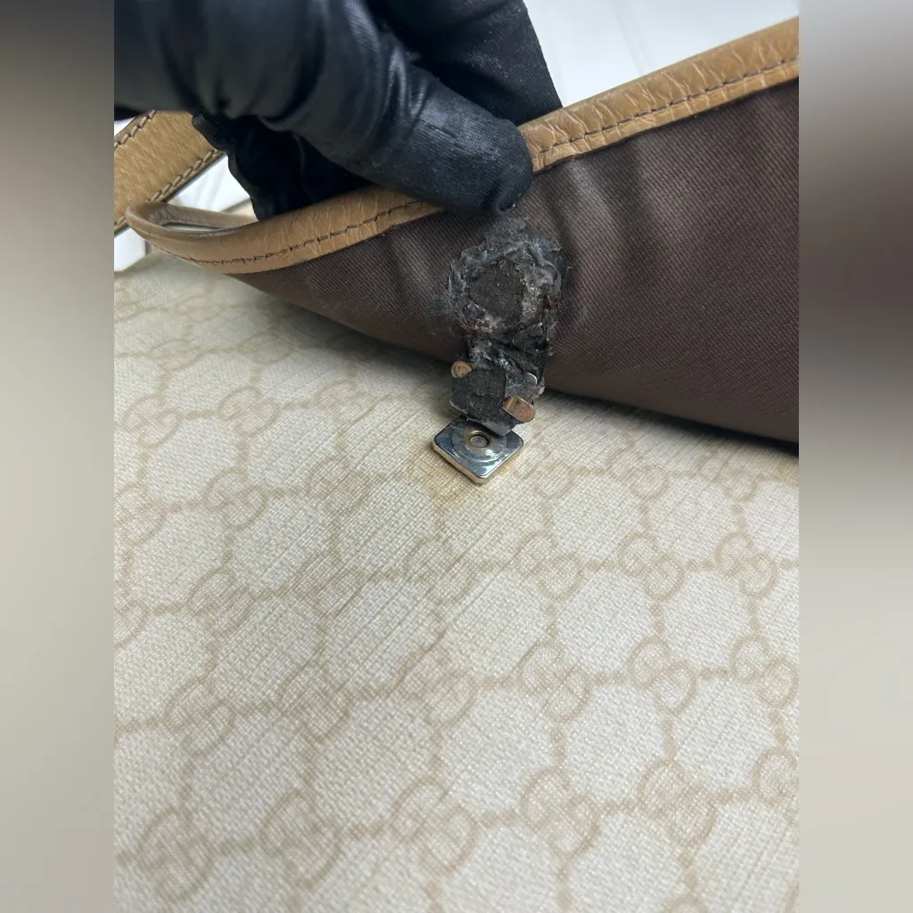 Gucci Vintage Elegant Cream Shoulder Crossbody Bag - Image 11