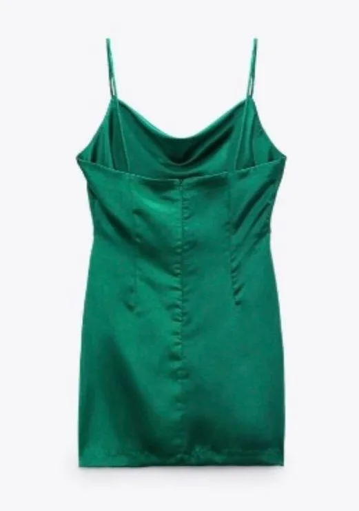 Emerald Green Mini Dress - Image 6