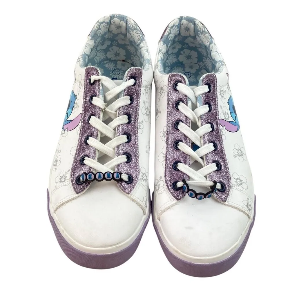*Groundup Disney's Lilo & Stitch Sneakers Womens Size 11 White Lace Ohana Hawaii - Image 2