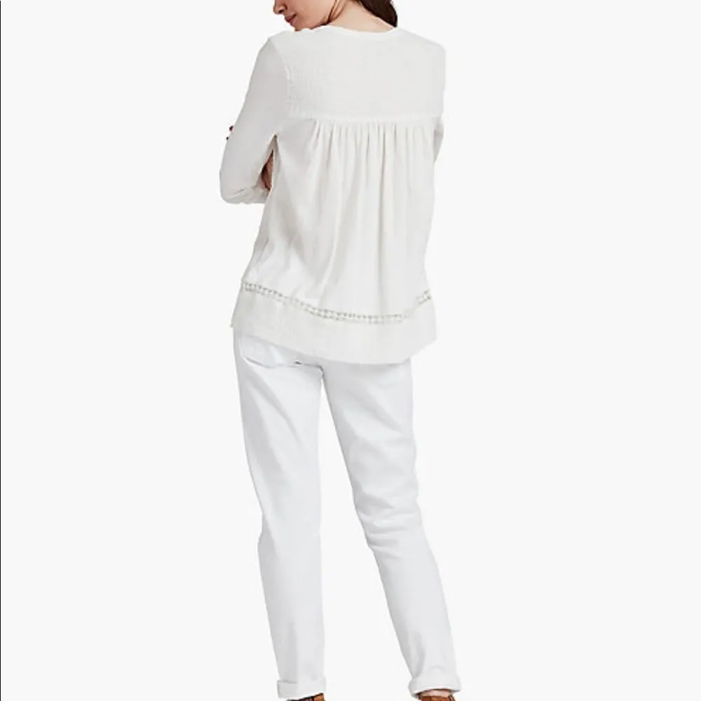 Lucky Brand Ivory Blouse Size M - Image 4