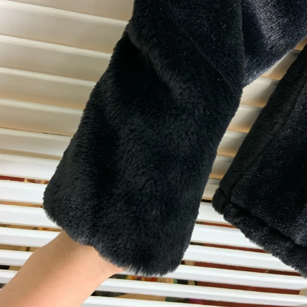 LG Fur Reversible shiny in-line zip up coat - Image 8