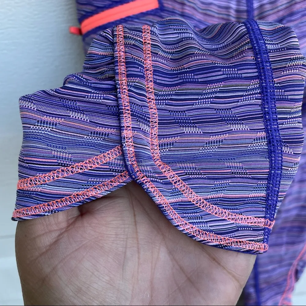 Lululemon Run Top Speed Crop Space Dye Iris Flower Purple Pink 4 - Image 9