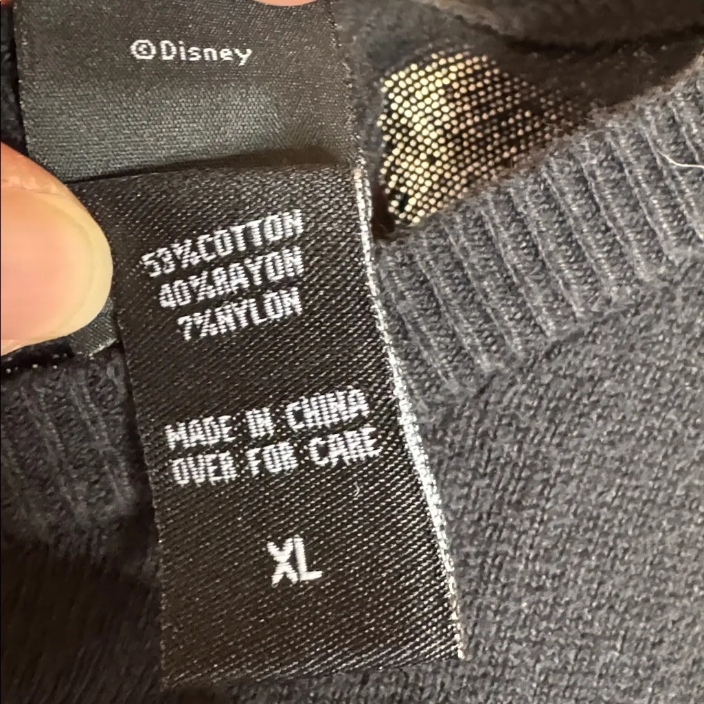 Hot Topic Disney The Nightmare Before Christmas Striped Sleeve Sweater Size XL - Image 6