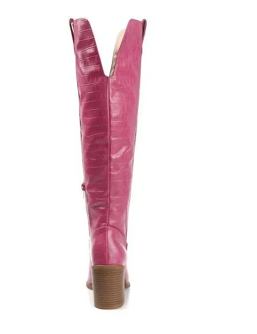 Journee Collection Pink Boots - Image 5
