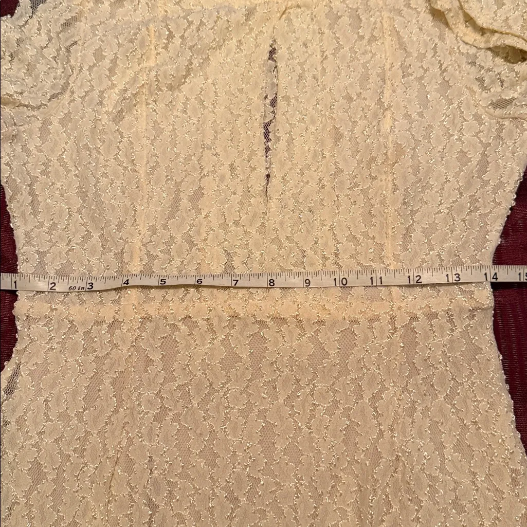 Free People Cream Lace Dress - Image 6