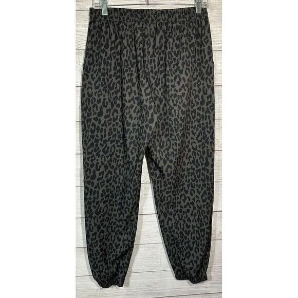 Half Moon Modern Movement Woman's M Joggers Animal Print Green Black Pockets Size M - Image 3