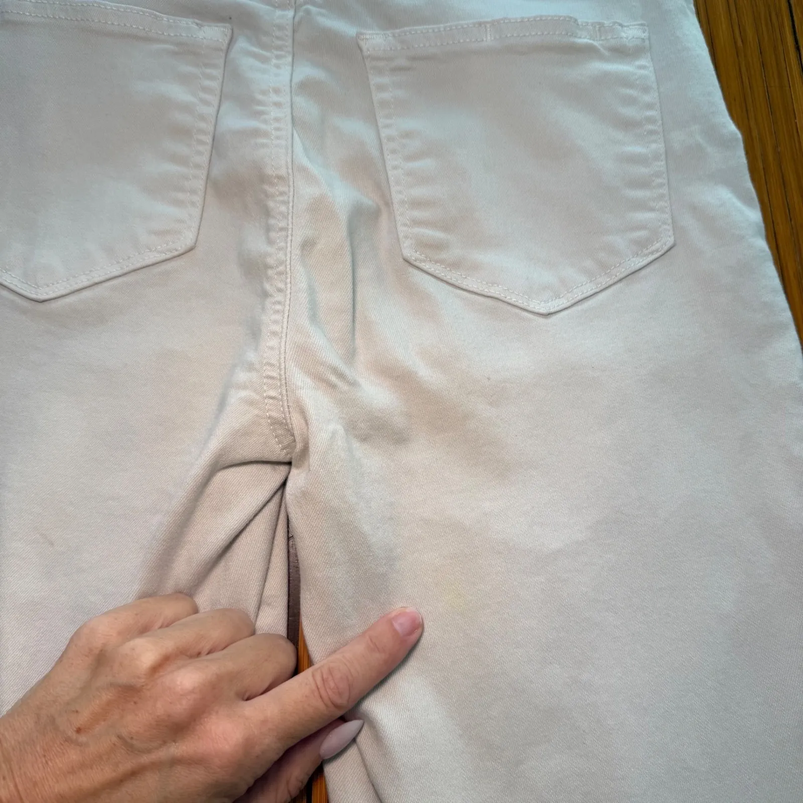 PAIGE Womens Jeans Size 28 Straight Leg Raw Hem‎ Off White Casual Denim - Image 10