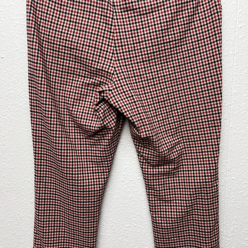 Hollister Gingham Ankle Pants Womens Medium Academia Office Career Workwear Chic - Image 8