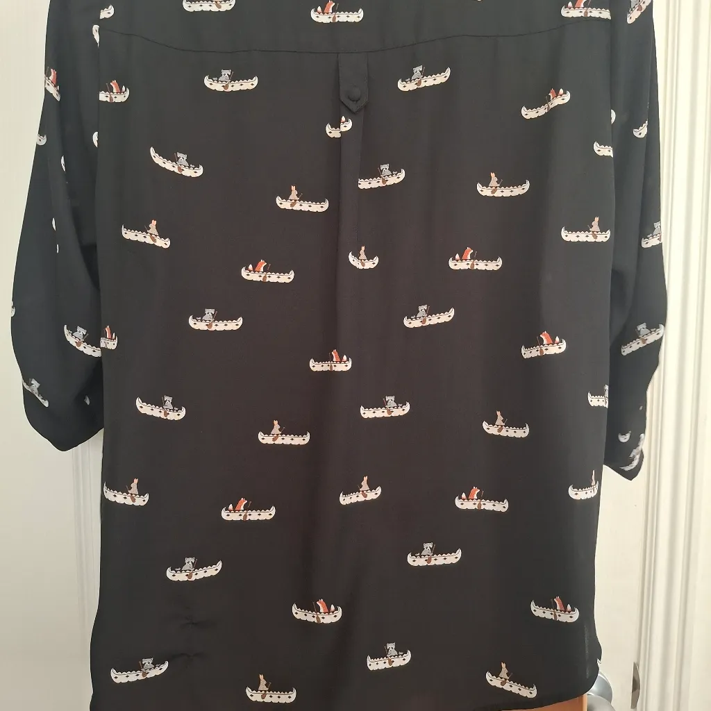 Torrid Sz 1 Black Printed Women's Top - Image 14