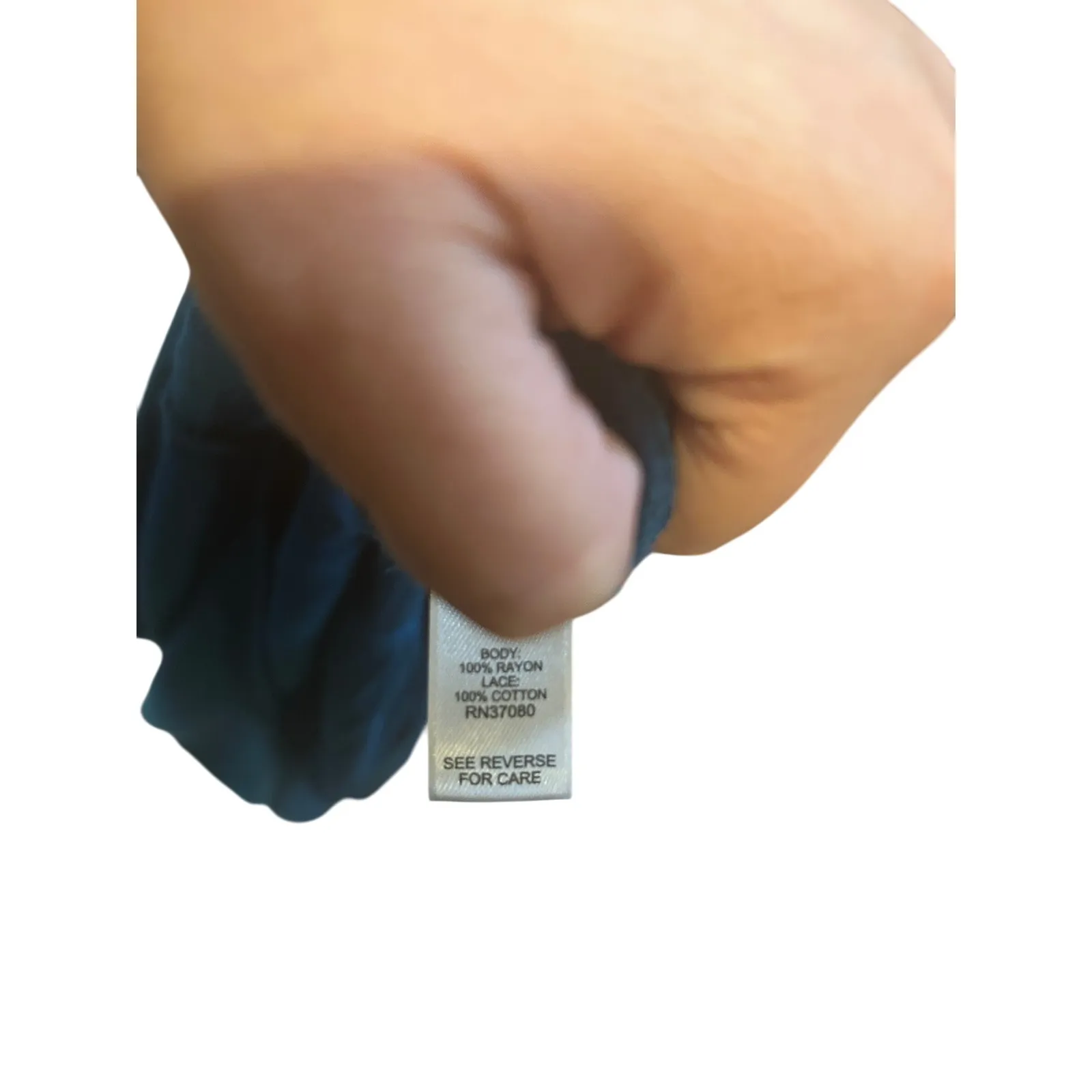 Boho Tunic Top, Blue Long Sleeve Peasant Blouse with Lace Trim,‎ Flowy - Image 8