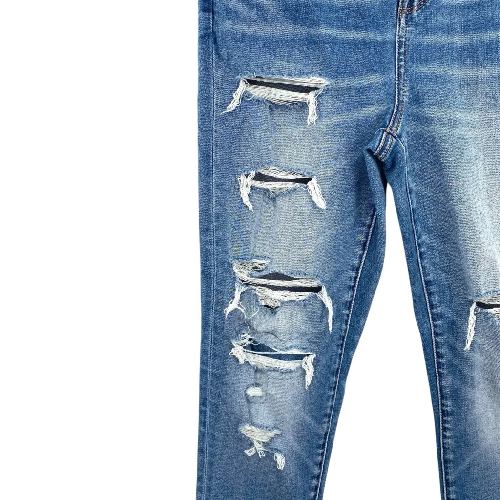 American Eagle Next Level Stretch Jeans Curvy High Rise Distressed Jeggings - Image 3
