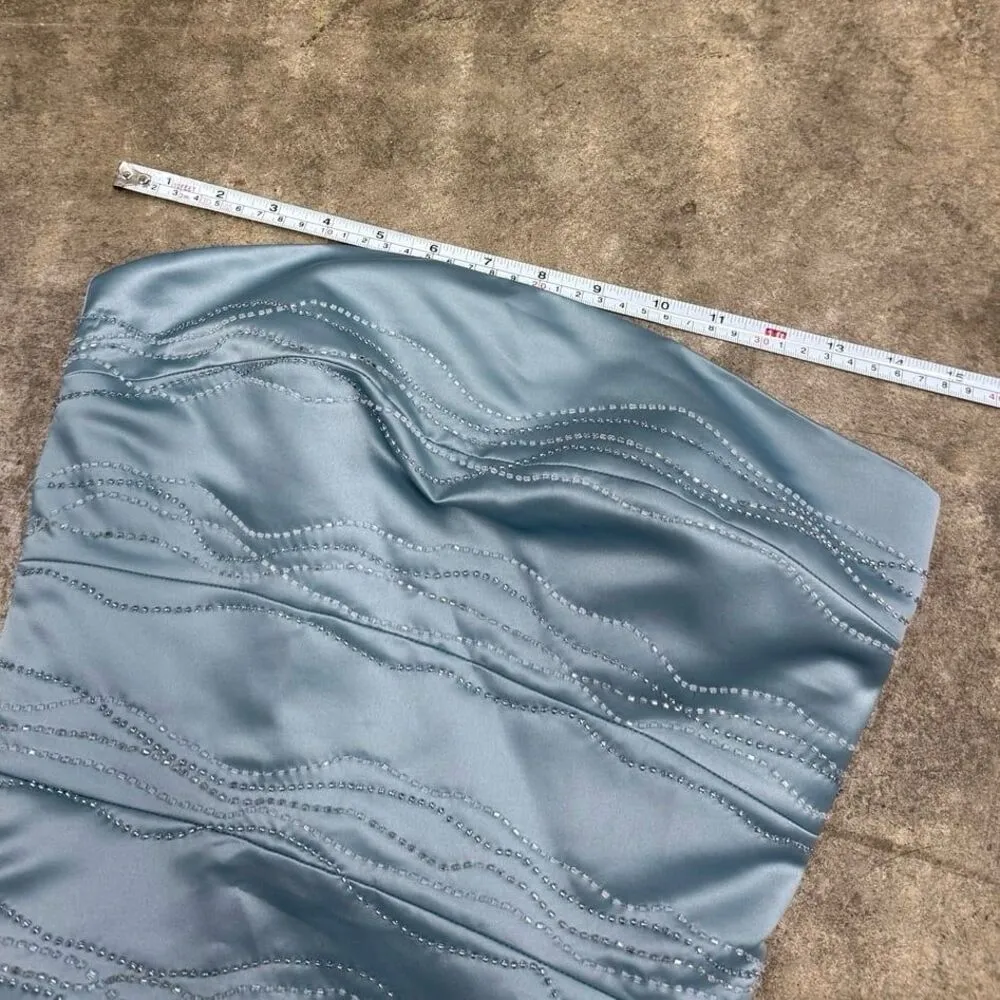 Vintage y2k rhinestone embellished beaded corset bustier top - Image 3