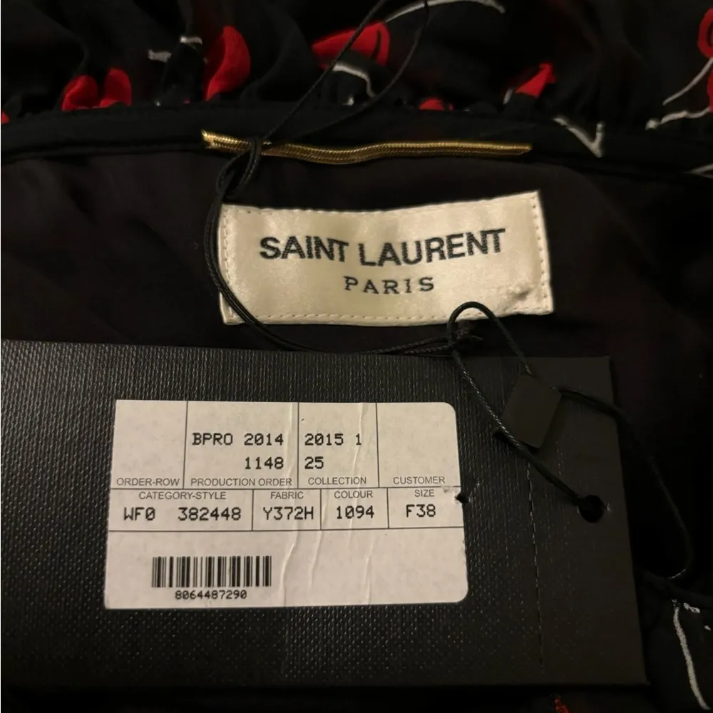 Nwt Saint Laurent cherry print dress - Image 12