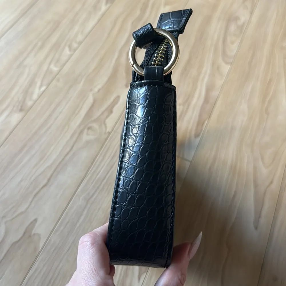 snake skin faux purse Black - Image 4