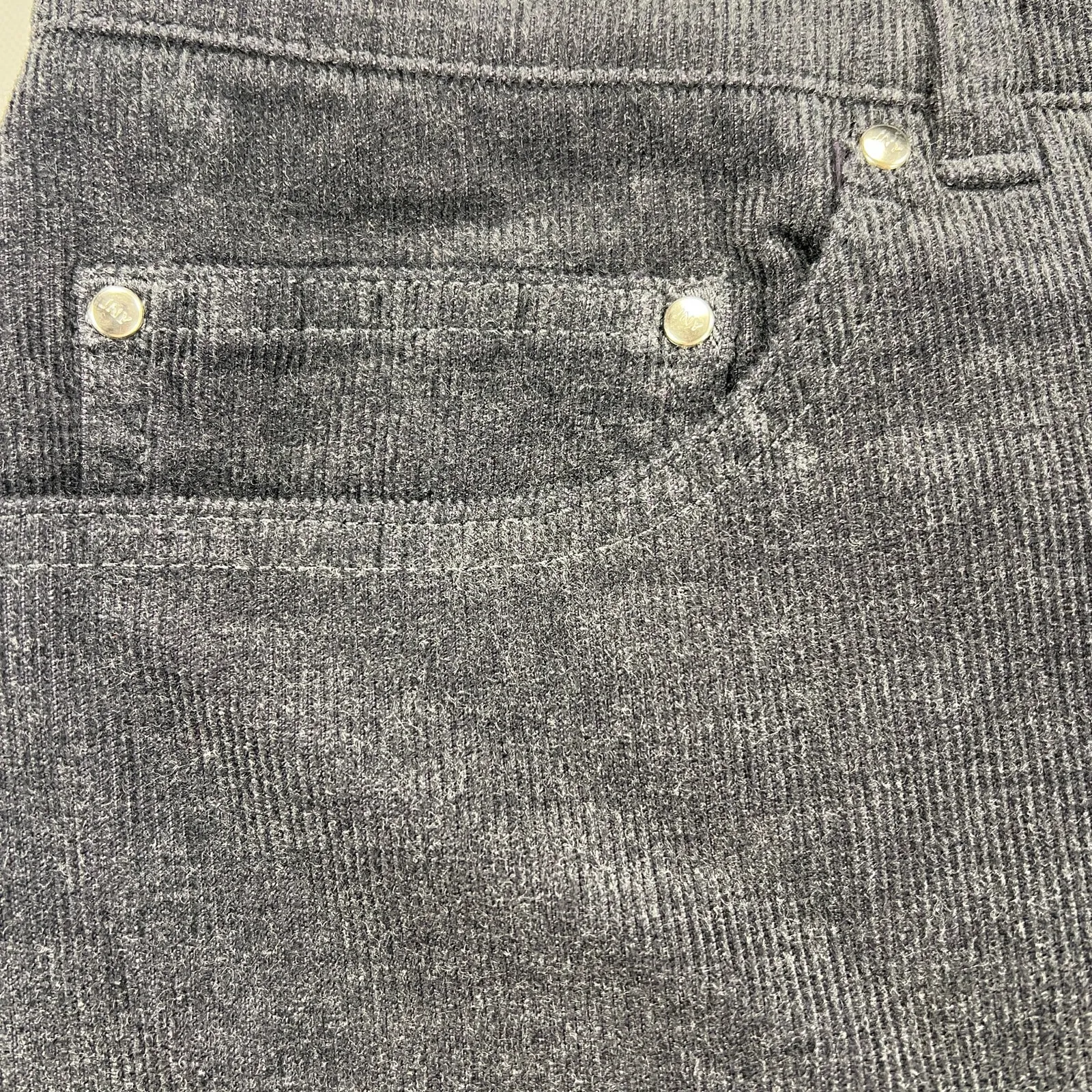 Jones New York Signatuee Stretch Corduroy Boot Cut Jeans Medium Charcoal Size 14 Gray - Image 6