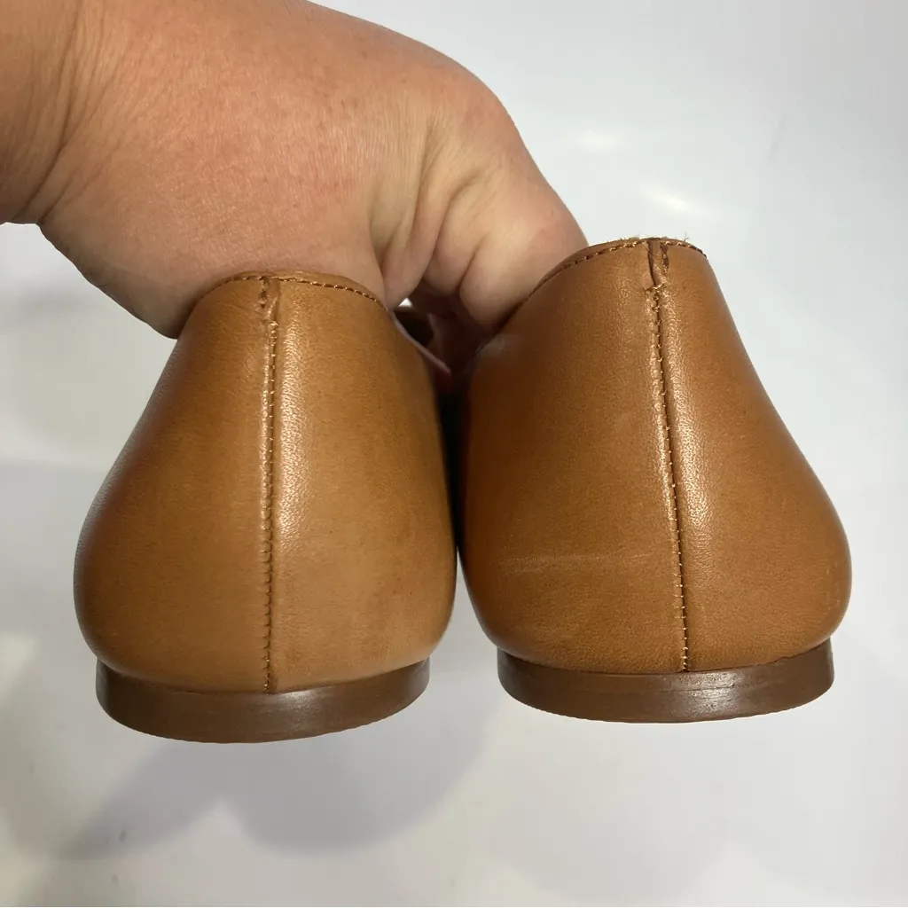 Madewell The Frances skimmer leather loafers cognac women’s size 11 contemporary - Image 8